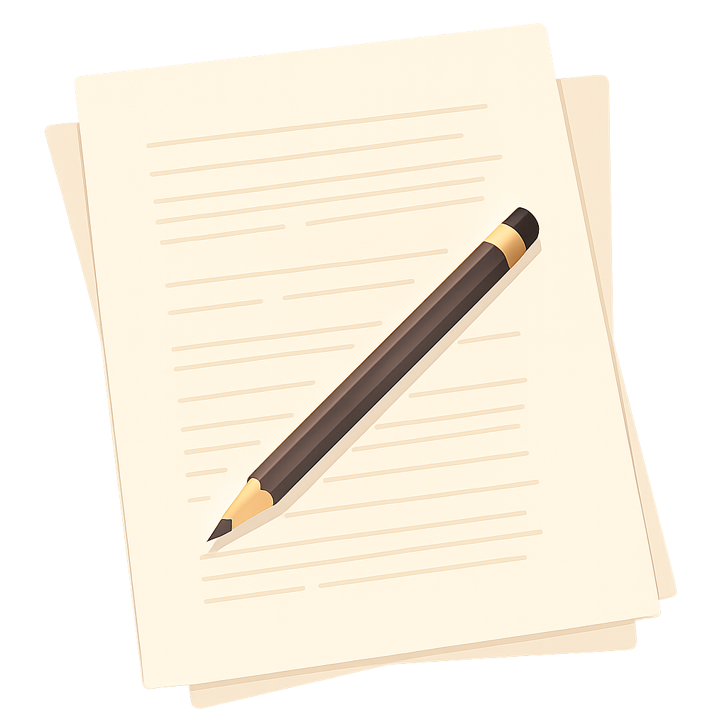 Notebook with pencil